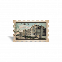 Магнит "Марка" дерево, "Томский технологический институт"