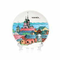 Тарелка сувенирная "Панорама Томска"