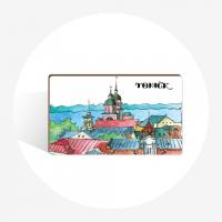 Магнит "Панорама города с Воскресенской горы", "Ажурный Томск" 